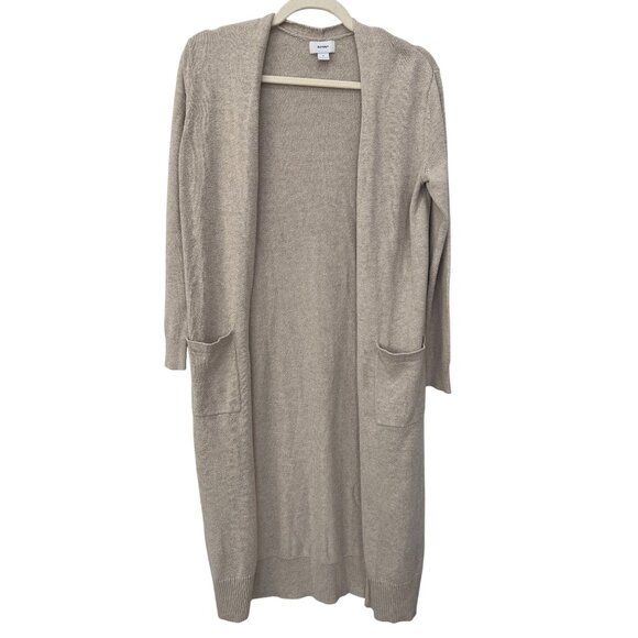 Old Navy Longline Open Front Cardigan Sweater Size Small Neutral Cozy Knitwear - Picture 1 of 6